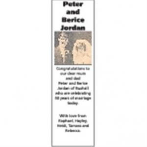 PETER and BERICE JORDAN