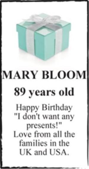 MARY BLOOM